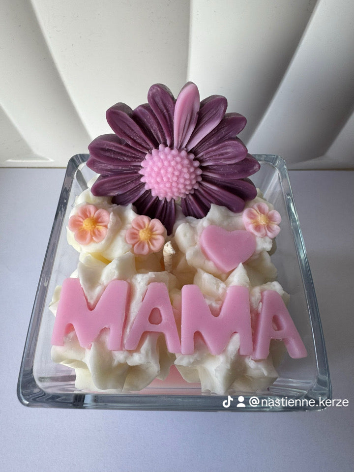 „Muttertagskerze aus 100% Sojawachs – 350 g handgegossene Liebe“