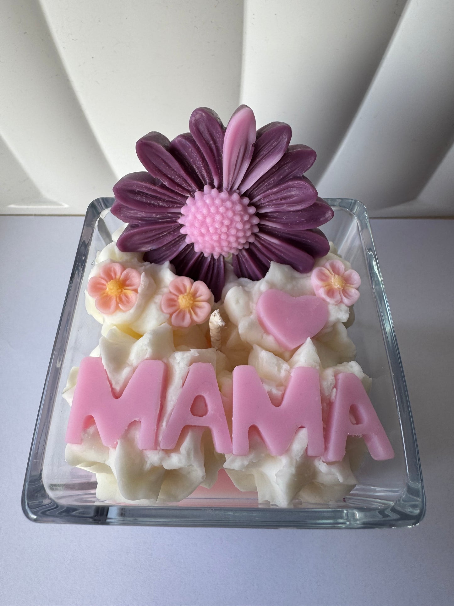 „Muttertagskerze aus 100% Sojawachs – 350 g handgegossene Liebe“